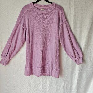 Anthropologie PILCRO Oversized Sweatshirt Tunic Length Purple Size XS